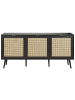 Beliani Sideboard OPOCO in Schwarz/Beige - (W) 150 x (H) 71 x (L) 40 cm