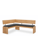 58 aufm Kessel ECKBANKGRUPPE Modern Dani 1 für 7 Personen Massivholz Wildeiche/Grau