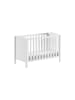 58 aufm Kessel BABYBETT 60x120 Kamila Weiß Kiefer höhenverstellbar