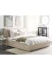 Beliani Doppelbett MOISSAC in Beige/Schwarz - (W) 197 x (H) 108 x (L) 224 cm