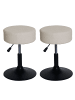 MCW 2er-Set Sitzhocker C22 Bouclé, Creme-weiß