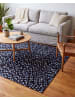 Beliani Patchwork IKISU in Braun/Blau - (W) 140 x (H) 1 x (L) 200 cm