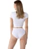 Yenita® 3er Set Slips Microfaser  Bikinislip in weiss
