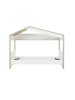 CALICOSY Bett MATIS in Weiß/Holz - (W) 212  x (H) 165  x (L) 103  cm