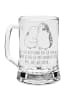 Mr. & Mrs. Panda Gravur Bierkrug Wellensittich Liebe mit Spruch in Transparent