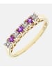Diamant L'éternel Eternity-Ring aus 375 Gelbgold mit Diamant mit Amethyst
