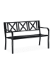 relaxdays Gartenbank in Schwarz - (B)127 x (H)81 x (T)56 cm