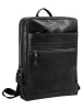 Sansibar Rucksack echt Leder in schwarz