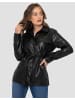 Threadbare Kunstlederjacke Brook in Black