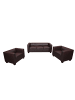 MCW 3-1-1 Couchgarnitur Lille, Kunstleder, coffee