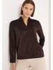 Cecil Corduroy Splitneck Blouse in Tartufo Brown