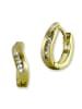 GoldDream Ohrringe Gold 333 Gelbgold - 8 Karat Welle Creolen