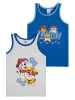 Paw Patrol 2er Pack Paw Patrol Unterhemd Tank Top Hemdchen in blau/grau