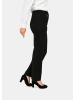 GOLDNER Elegante Stretchhose mit Bügelfalten in schwarz