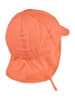 Sterntaler Schirmmütze mit Nackenschutz uni in leuchtorange