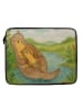 Mr. & Mrs. Panda Laptop Tasche Otter Kind Design ohne Spruch in Weiß