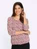 Sieh an! 3/4-Arm-Shirt in ecru-rot-bedruckt