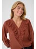 Kaffe Langarm-Bluse KAlane Regular fit in Henna