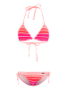 Venice Beach Triangel-Bikini in pink-gestreift
