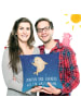 Mr. & Mrs. Panda Sitzkissen Sternzeichen Wassermann mit Spruch in Sternenhimmel Blau