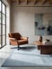 KADIMA DESIGN Teppich Hochflor Uni rutschhemmend weich wohnlich Wohnzimmer gemütlich in Blau