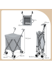 COSTWAY Einkaufstrolley 90 L in Grau