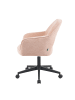 DUBI Möbel 2er-Set: Bürostuhl Mika-Ilvy in Rosa - (B)60 x (H)85 x  (T)65 cm