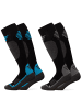Occulto 2er Pack Merino Skisocken Toni Blk-Blue 39-42