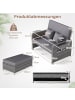 COSTWAY Polyrattan Lounge Sofa 2-Sitzer Gartenmöbel in Grau