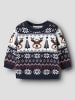 name it Strickpullover Jacquard Nbnrismas in navy blazer