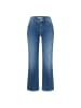 MAC HOSEN Laura Flared Fit Jeans aus Stretch-Denim in Mid Blue Use Washed