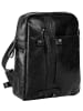 SPIKES & SPARROW Rucksack echt Leder in schwarz