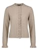Zero  Strick-Cardigan mit Rüschen in Light Beige Melange