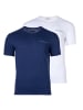 Emporio Armani T-Shirt 2er Pack in Blau/Weiß