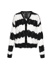 Albee Women Cardigan in Black Offwhite