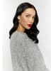faina Damen Strickpullover in Hellgrau Melange