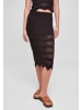 Urban Classics Urban Classics Damen Ladies 3/4 Crochet Knit Skirt in black