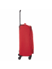 travelite Chios - 4-Rollen-Trolley M 67 cm erw. (schwarz) in rot