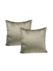 JACK 2er Set Teddy Flausch Kissen 45x45cm in Taupe