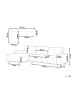 Beliani Ecksofa NORA in Beige/Braun - (W) 279 x (H) 77 x (L) 150 cm