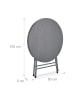 relaxdays Gartentisch in Grau - (H)74 x Ø 80 cm