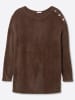sheego Langarm-Pullover in schoko