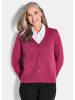 GOLDNER Eleganter Cardigan mit V-Ausschnitt in pink