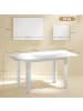 HOMCOM Ausziehbarer Esstisch-160L x 80B x 78H cm-Hochglanzweiß