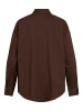 Vila Oversized Langarmhemd aus Baumwolle in Coffee Bean