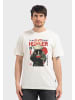 OLDSKULL T-Shirt Asian Monk Ramen Treet Graphic in Off White