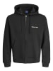 Jack & Jones Sweatshirt JORNORREBRO EMB SWEAT ZIP HOOD in Schwarz