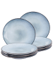 Beliani 8er-Set Teller und Schüsseln JUNIPER in Blau