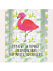 Mr. & Mrs. Panda Gartenlaterne Flamingo Classic mit Spruch in Transparent
