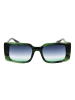 Ana Hickmann Frauen Sonnenbrille Rechtwinklig Grün